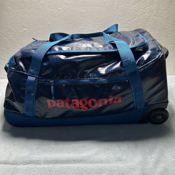 Patagonia Black Hole Wheeled Duffel Bag 70L Big Sur Blue Discontinued Gloss - Picture 3 of 16